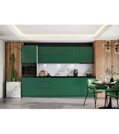 Conjunto muebles de cocina NINA PREMIUM LINE verde 300 cm