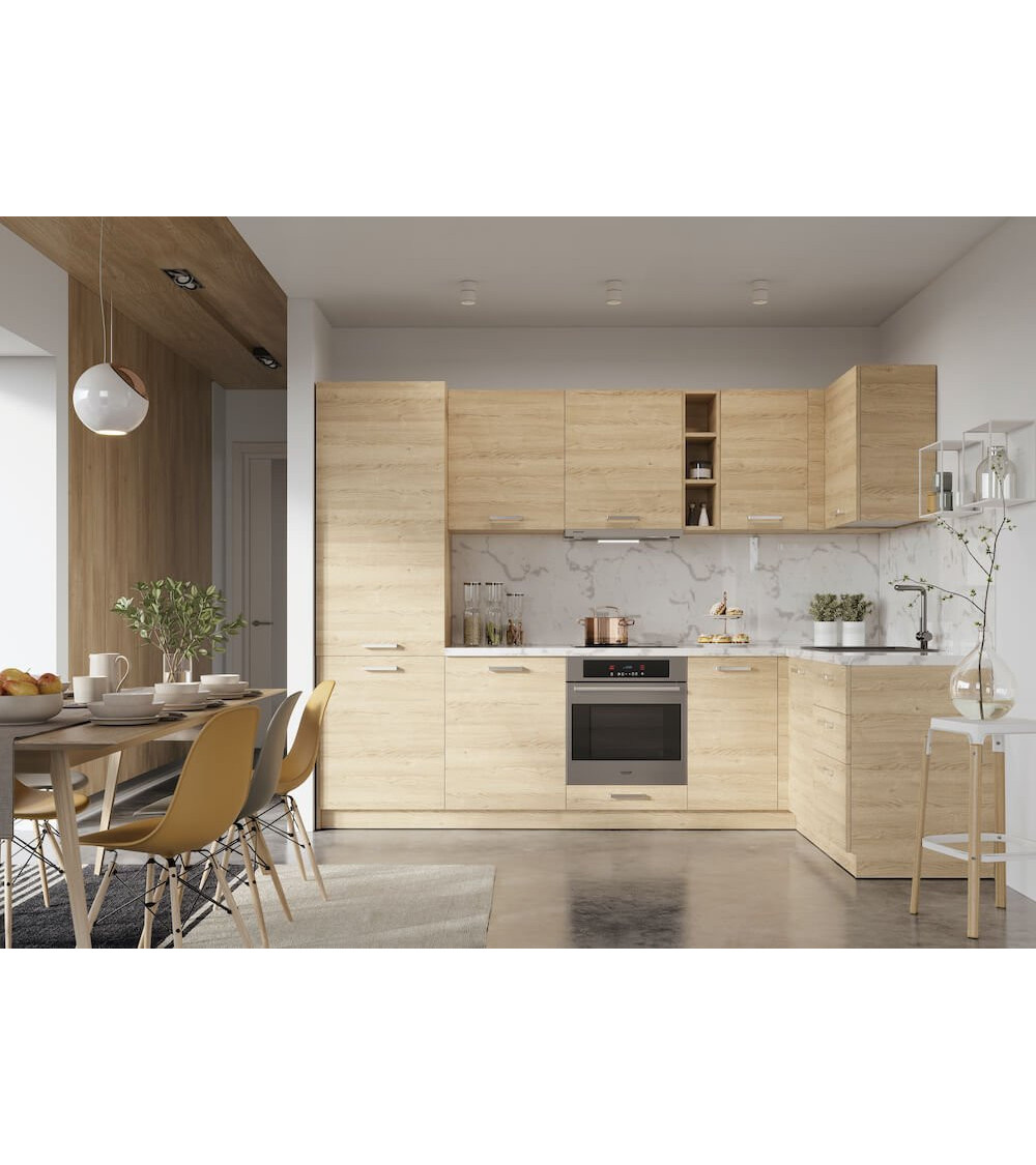 Conjunto muebles de cocina en esquina OLIWIA PREMIUM LINE madera