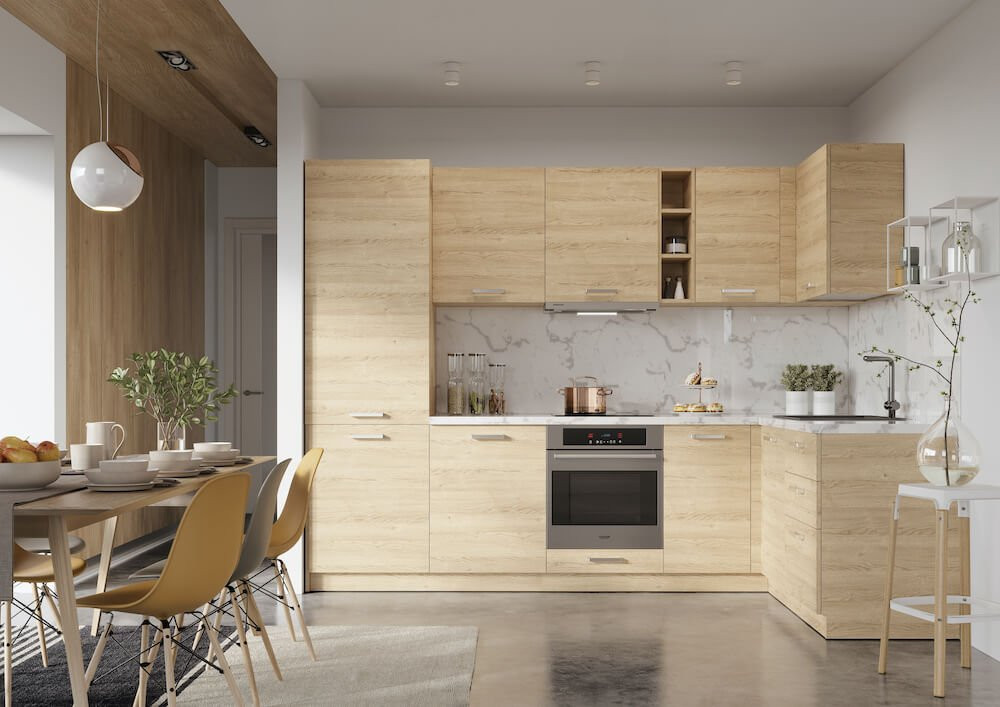 Conjunto muebles de cocina en esquina OLIWIA PREMIUM LINE madera 340 cm