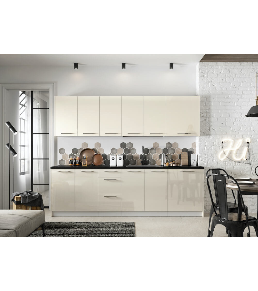 Conjunto muebles de cocina de esquina ALINA PREMIUM LINE gris