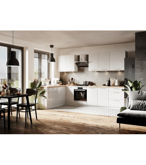 Ensemble Cuisine en L VITA CLASSIC LINE blanc brillant