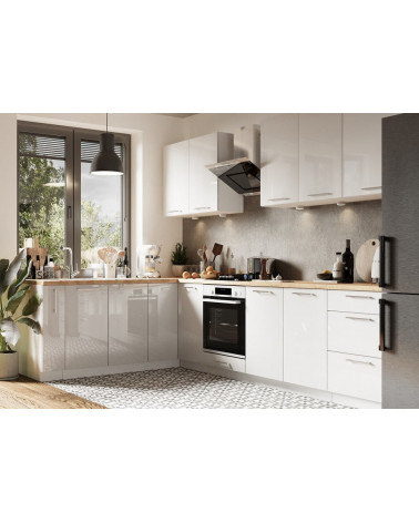 Ensemble Cuisine en L VITA CLASSIC LINE blanc brillant