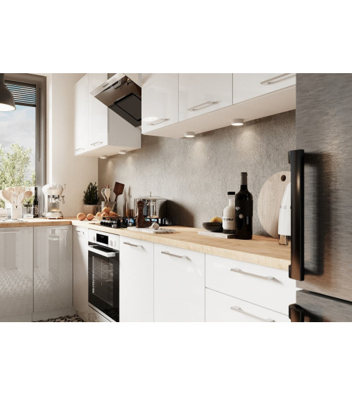 Ensemble Cuisine en L VITA CLASSIC LINE blanc brillant