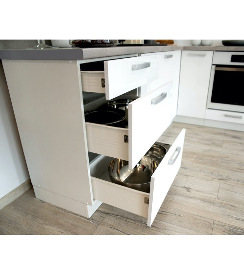 Conjunto muebles de cocina VITA CLASSIC LINE blanco brillante 210 cm