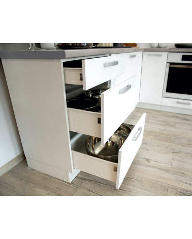 Conjunto muebles de cocina VITA CLASSIC LINE blanco brillante 210 cm