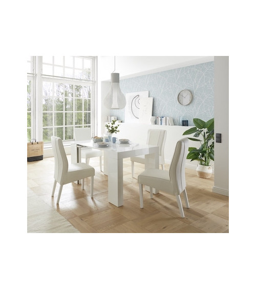 Console extensible FRANCESCA blanc 46x78x90cm