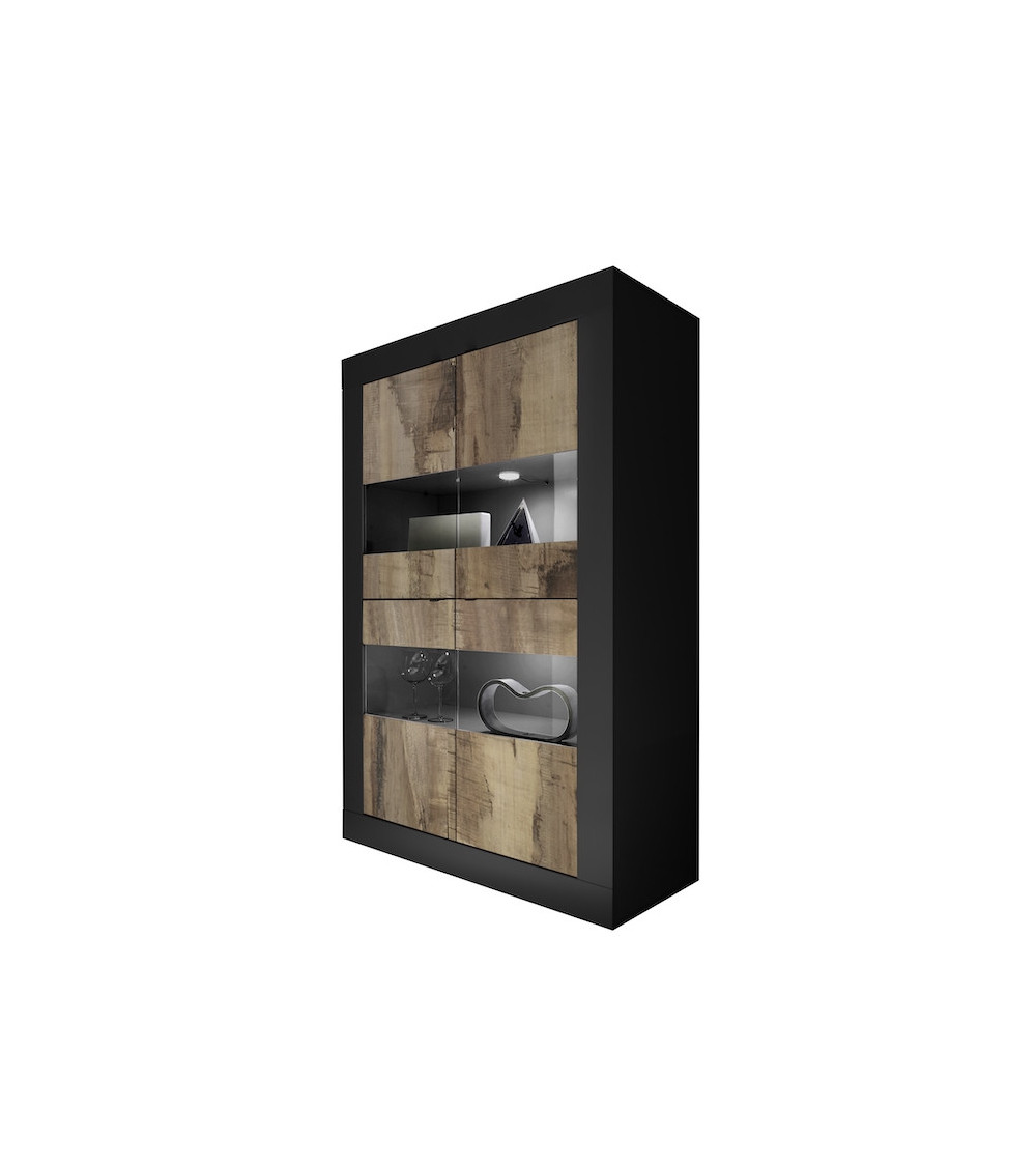 Vitrina MANGO mármol negro de alto brillo 106x178x50cm