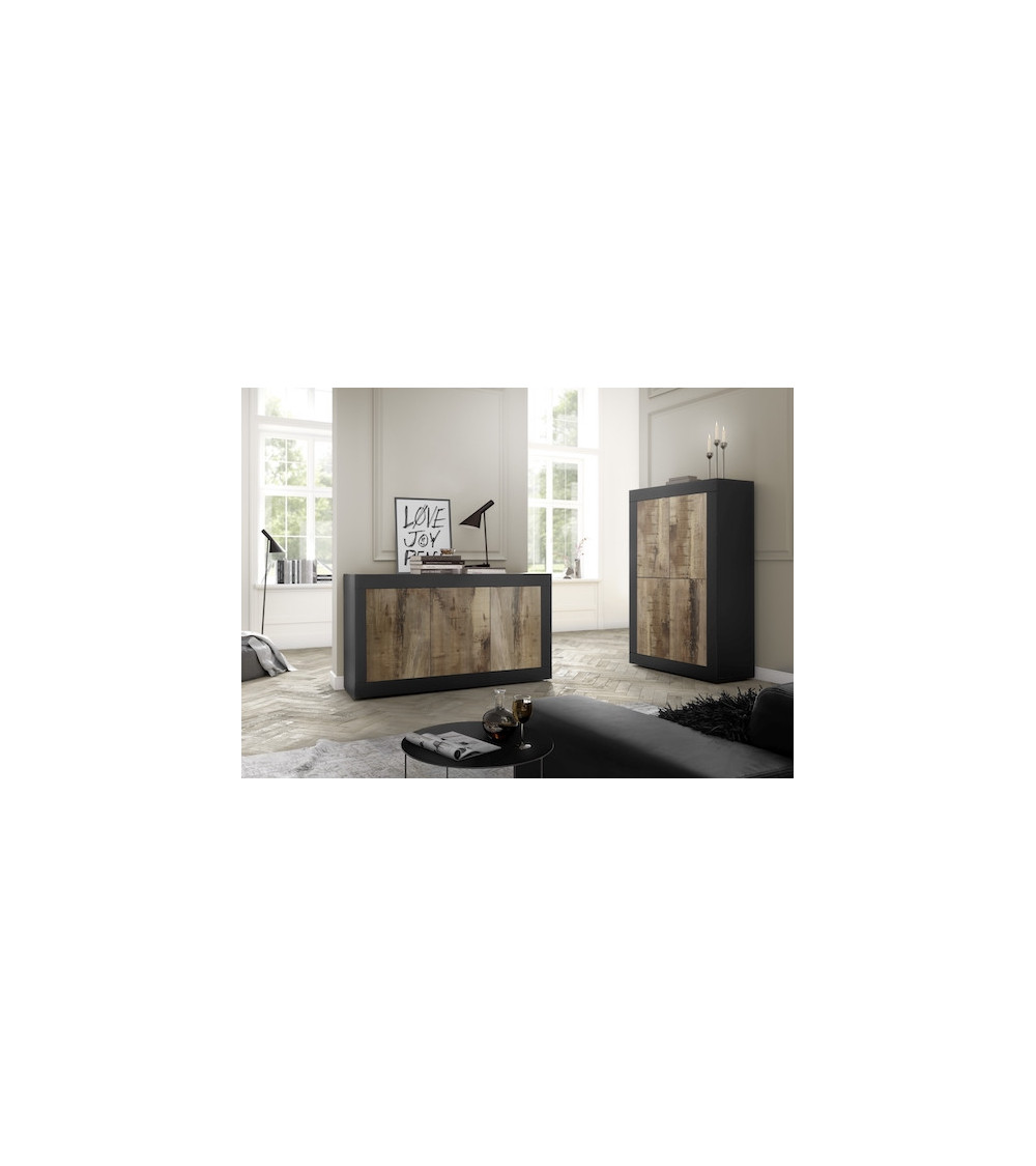 Argentier BASIC noir mat/pero 102 x 162 x 43 cm Argentier BASIC noir mat/pero 102 x 162 x 43 cm