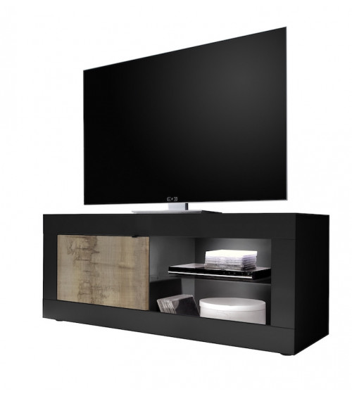 Meuble TV BASIC noir mat/pero 102 x 162 x 43 cm