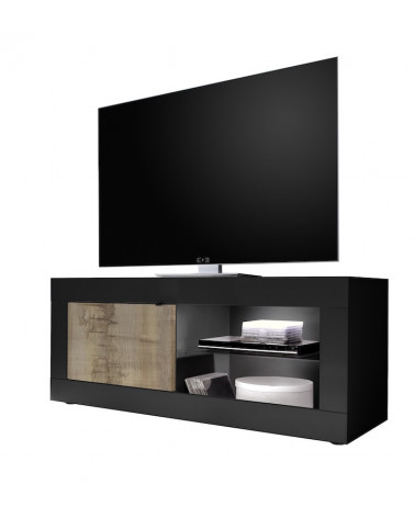 Meuble TV BASIC noir mat/pero 102 x 162 x 43 cm