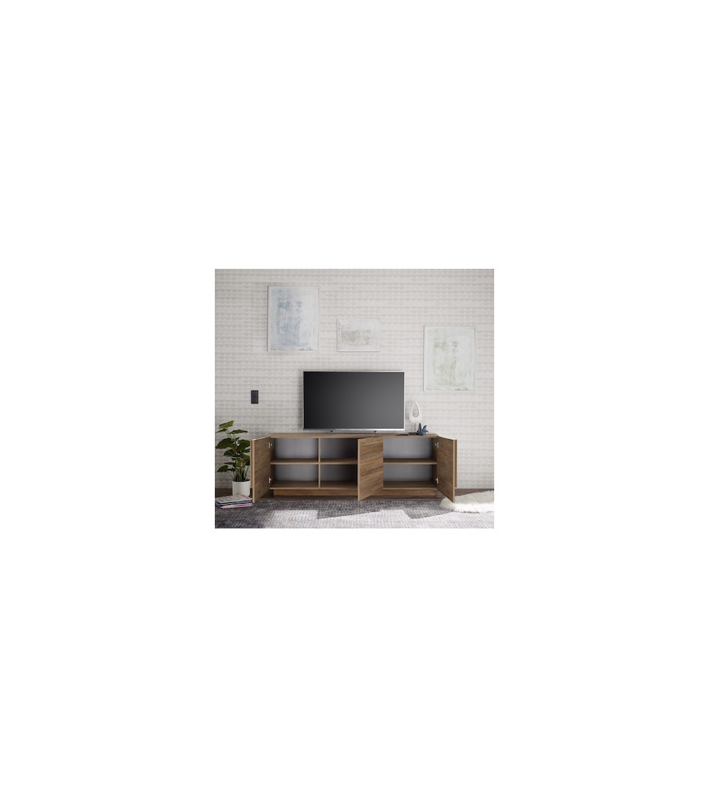 Meuble TV 3 portes JUPITER bois mercure 182 cm
