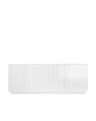 Ensemble buffet et argentier JUPITER blanc laqué brillant