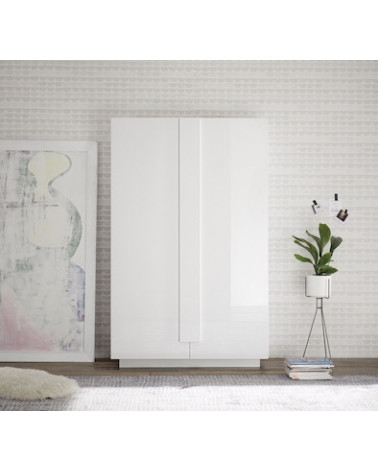 Ensemble buffet et argentier JUPITER blanc laqué brillant