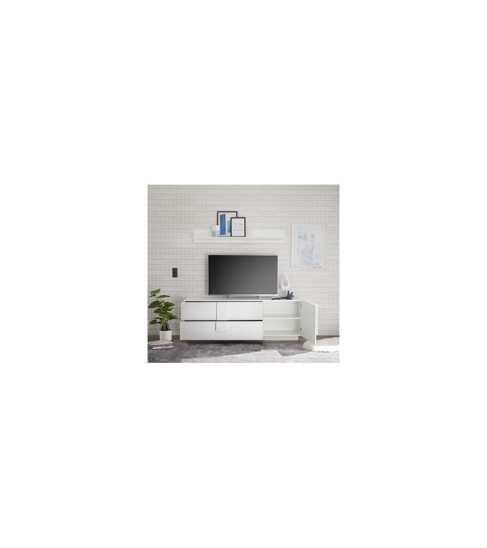 Mueble Tv 1 puerta y 2 cajones JUPITER madera acabado mercurio 182 cm Mueble Tv 1 puerta y 2 cajones JUPITER madera acabado mercurio 182 cm