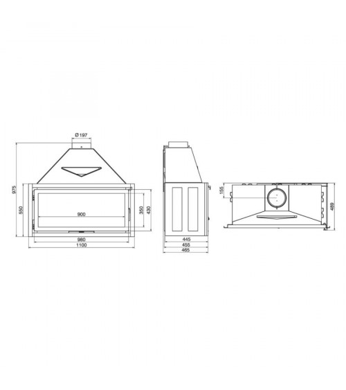 Insert de cheminée 110 Classic 11-19kW
