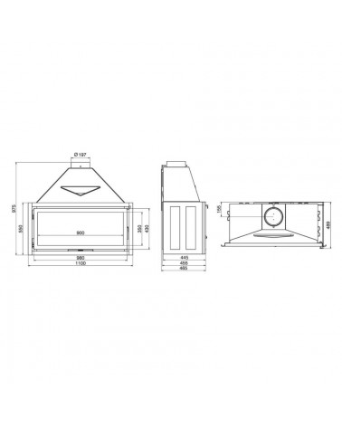 Insert de cheminée 110 Classic 11-19kW