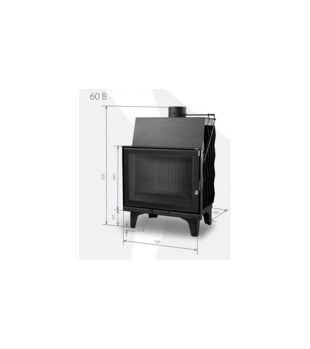 Insert de cheminée 60 B d150 57 CM 4-6kW