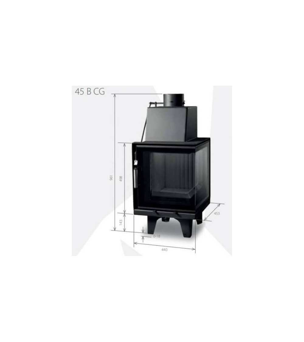 Insert de cheminée 45 B CG d150 44 CM 4-6kW