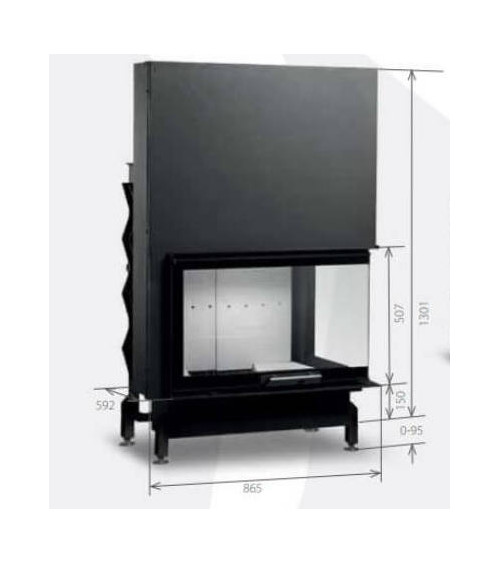 Insert de cheminée 90 EVO CGR LD d200 87 CM 8-14kW