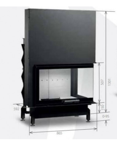 Insert de cheminée 90 EVO CGR LD d200 87 CM 8-14kW