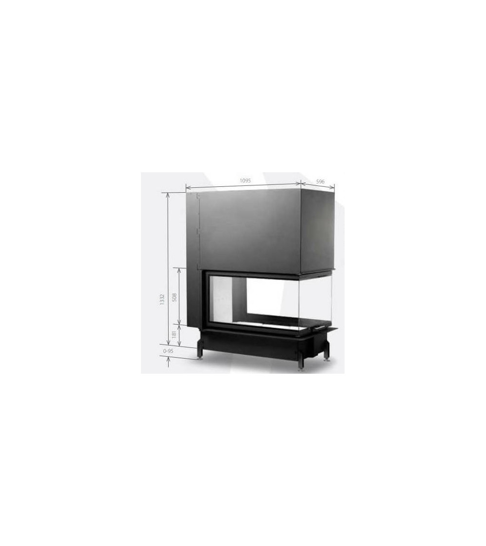 Inserto para chimenea 100 EVO V LD d200 110 CM 8-14kW PREMIUM