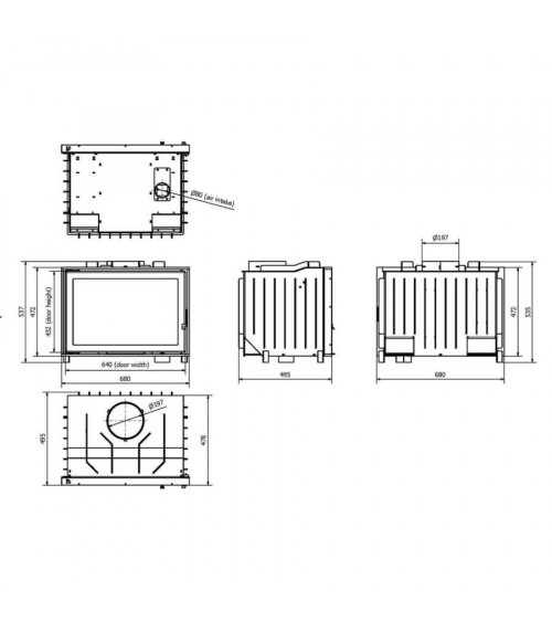 Insert de cheminée PanBox 68 CM 4-7kW