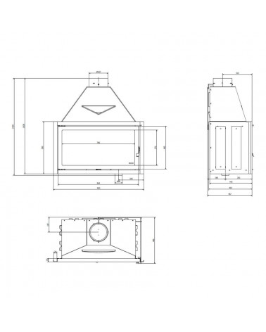 Insert de cheminée 95 CM Classic d200 9-15kW