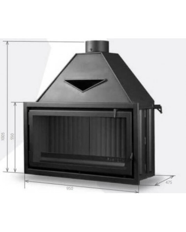 Inserto para chimenea 95 CM Classic d200 9-15kW