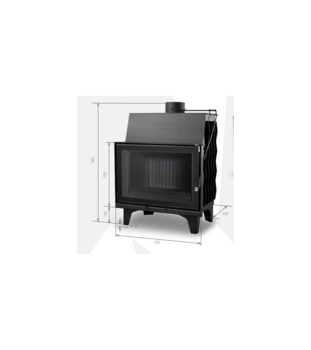 Insert de cheminée 80 CM B d200 6-10 kW