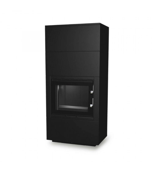 Insert de cheminée 60 B meuble noir 1+2 79x149 CM 4-6 kW