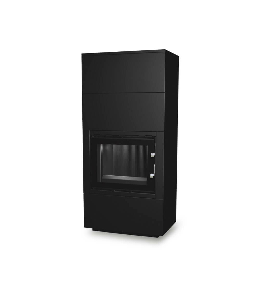 Insert de cheminée 60 B meuble noir 1+2 79x149 CM 4-6 kW