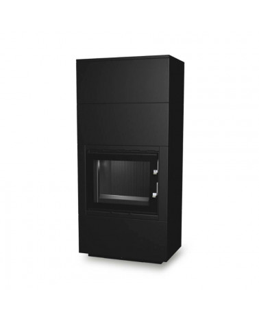 Insert de cheminée 60 B meuble noir 1+2 79x149 CM 4-6 kW