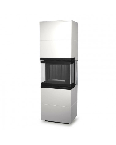 Inserto para chimenea 60 BU mueble blanco 2 + 2 57x180 CM 4-6 kW