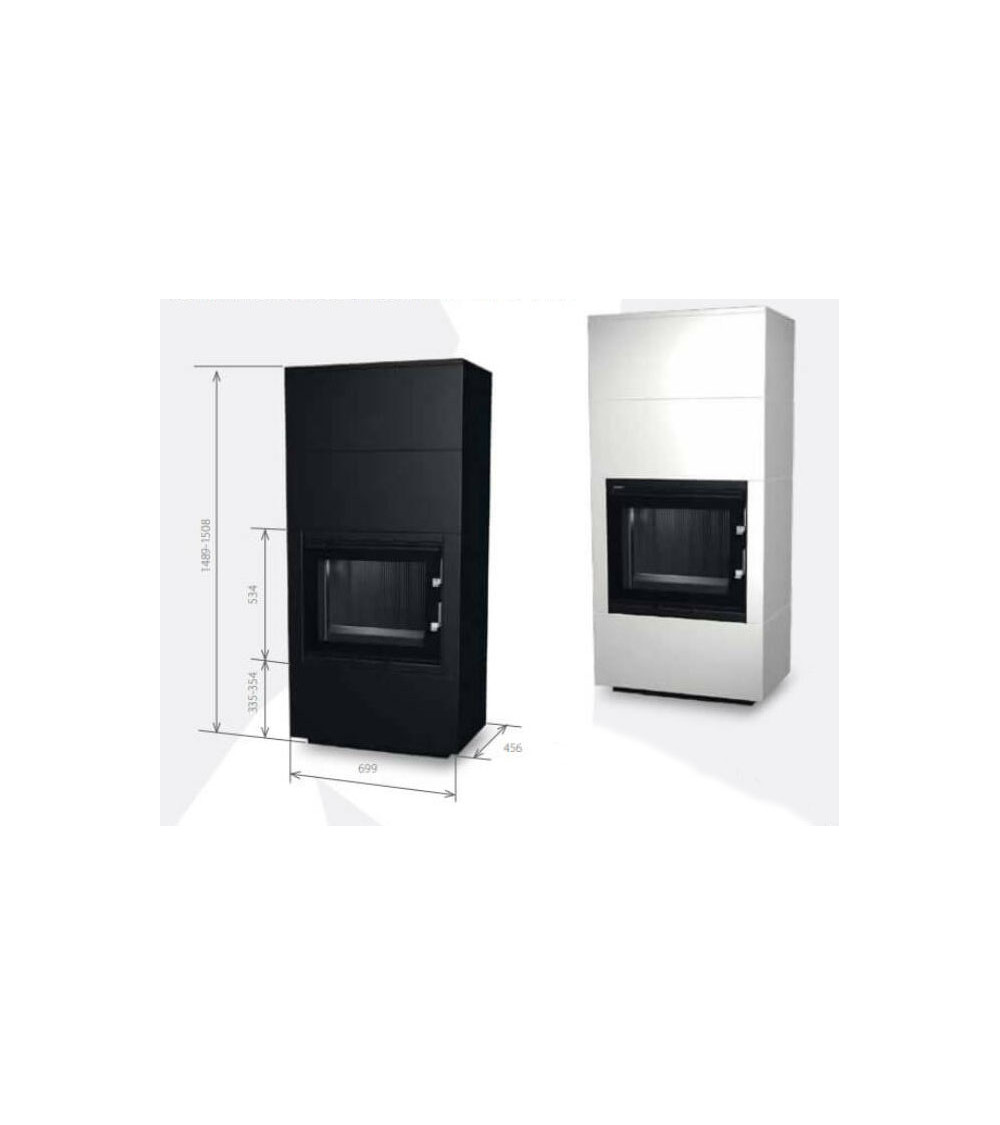 Insert de cheminée 60 BU meuble blanc 2 + 2 57x180 CM 4-6 kW Insert de cheminée 60 BU meuble blanc 2 + 2 57x180 CM 4-6 kW