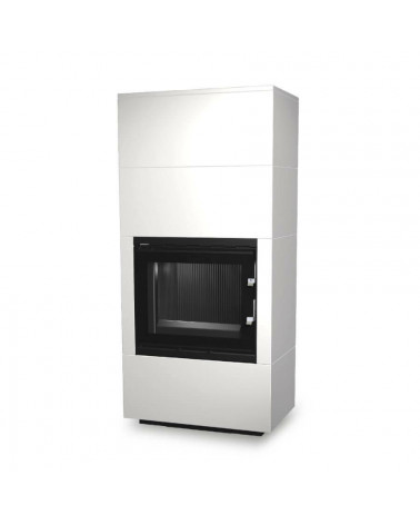 Insert de cheminée 60 BU meuble blanc 2 + 2 57x180 CM 4-6 kW