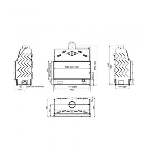 Insert de cheminée 110 EVO d200 12-21kW