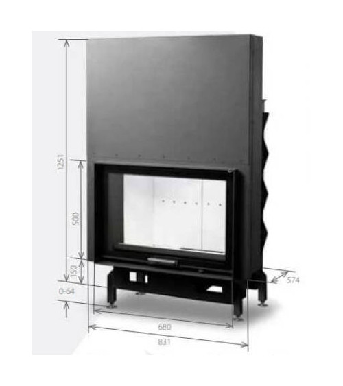 Insert de cheminée 80 CM LD EVO 8-14kW design haut de gamme