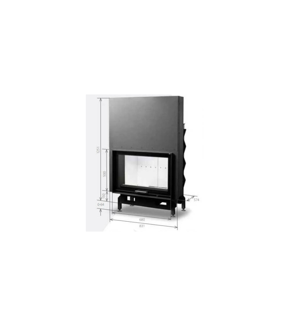 Inserto para chimenea 80 CM LD EVO 8-14kW diseño de alta gama