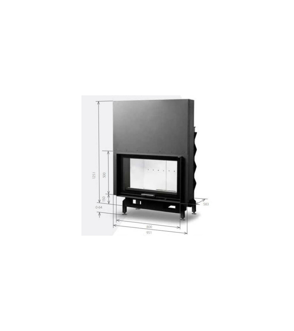 Inserto para chimenea 100 EVO LD d200 96 CM 10-17kW diseño de alta gama Inserto para chimenea 100 EVO LD d200 96 CM 10-17kW diseño de alta gama