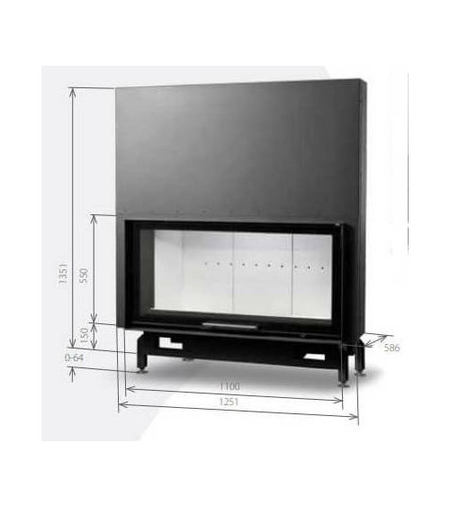 Insert de cheminée 130 EVO LD d200 126 CM 12-21kW