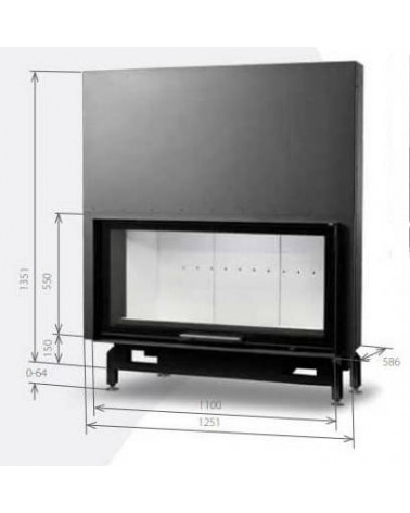 Insert de cheminée 130 EVO LD d200 126 CM 12-21kW