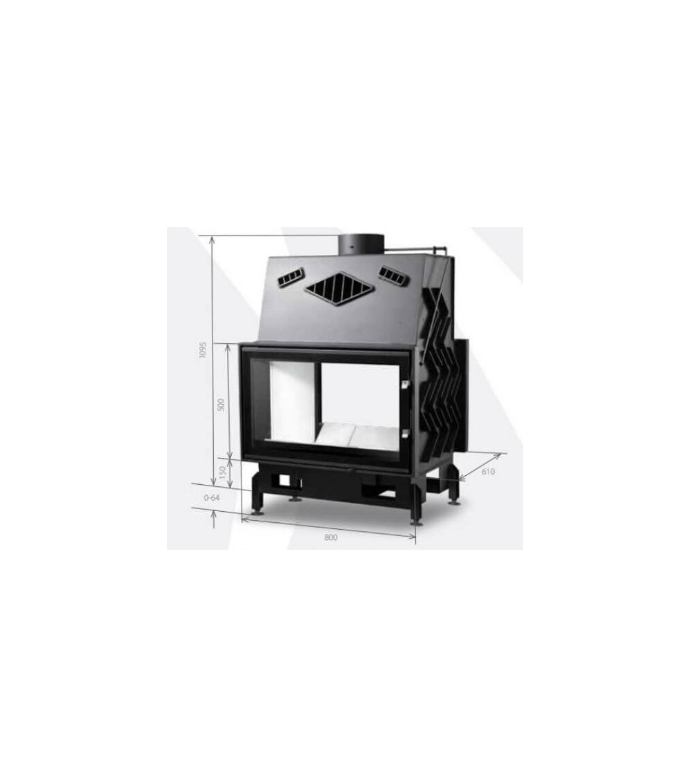 Inserto para chimenea 80 CM EVO Tunnel 10-17kW Inserto para chimenea 80 CM EVO Tunnel 10-17kW