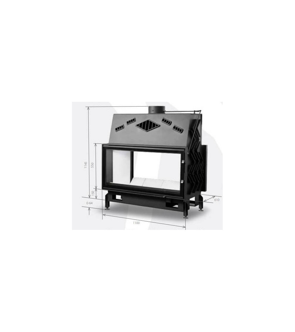 Inserto para chimenea 110 CM EVO Tunnel d200 12-21kW Inserto para chimenea 110 CM EVO Tunnel d200 12-21kW