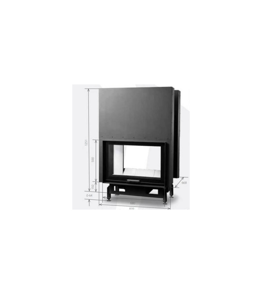 Inserto para chimenea 80 EVO LD TUNNEL 84 CM 6-12kW diseño de alta gama