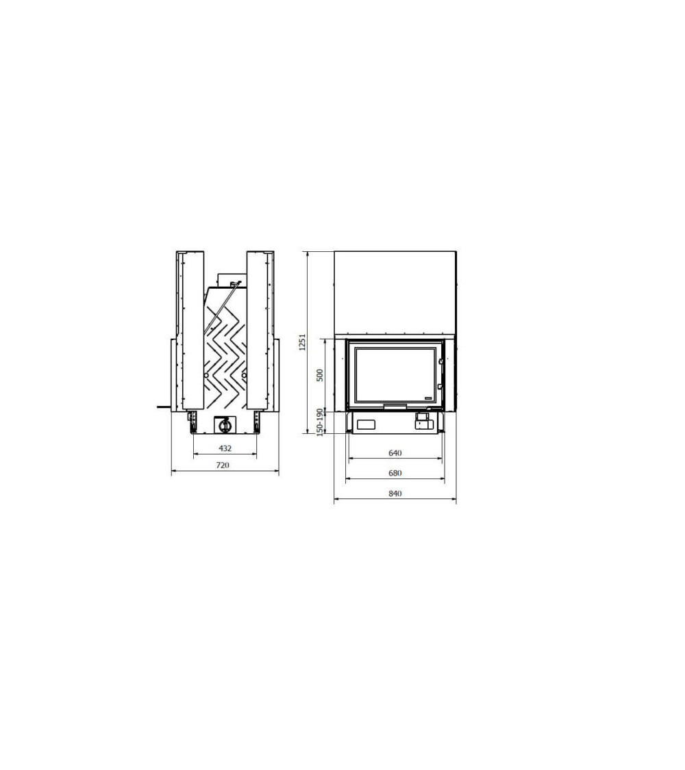 Insert de cheminée 80 EVO LD TUNNEL 84 CM 6-12kW design haut de gamme Insert de cheminée 80 EVO LD TUNNEL 84 CM 6-12kW design haut de gamme