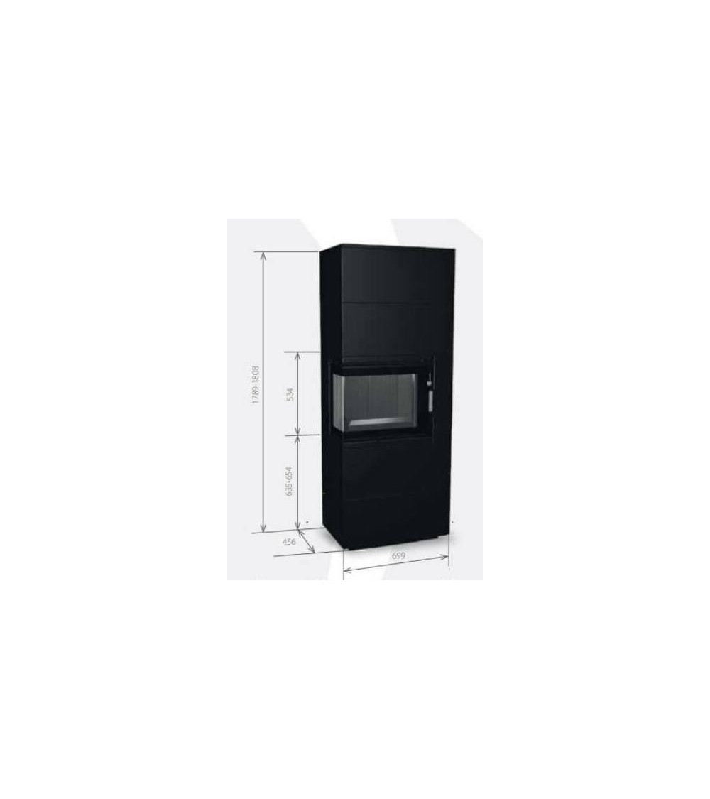 Insert de cheminée 60 BCG L meuble noir 2+2 70x180 CM 4-6 kW Insert de cheminée 60 BCG L meuble noir 2+2 70x180 CM 4-6 kW