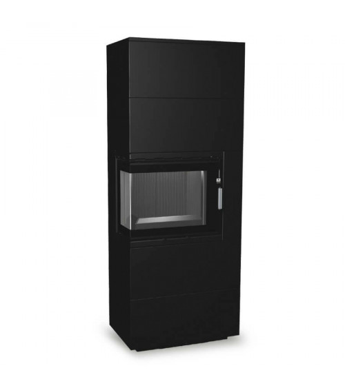 Insert de cheminée 60 BCG L meuble noir 2+2 70x180 CM 4-6 kW