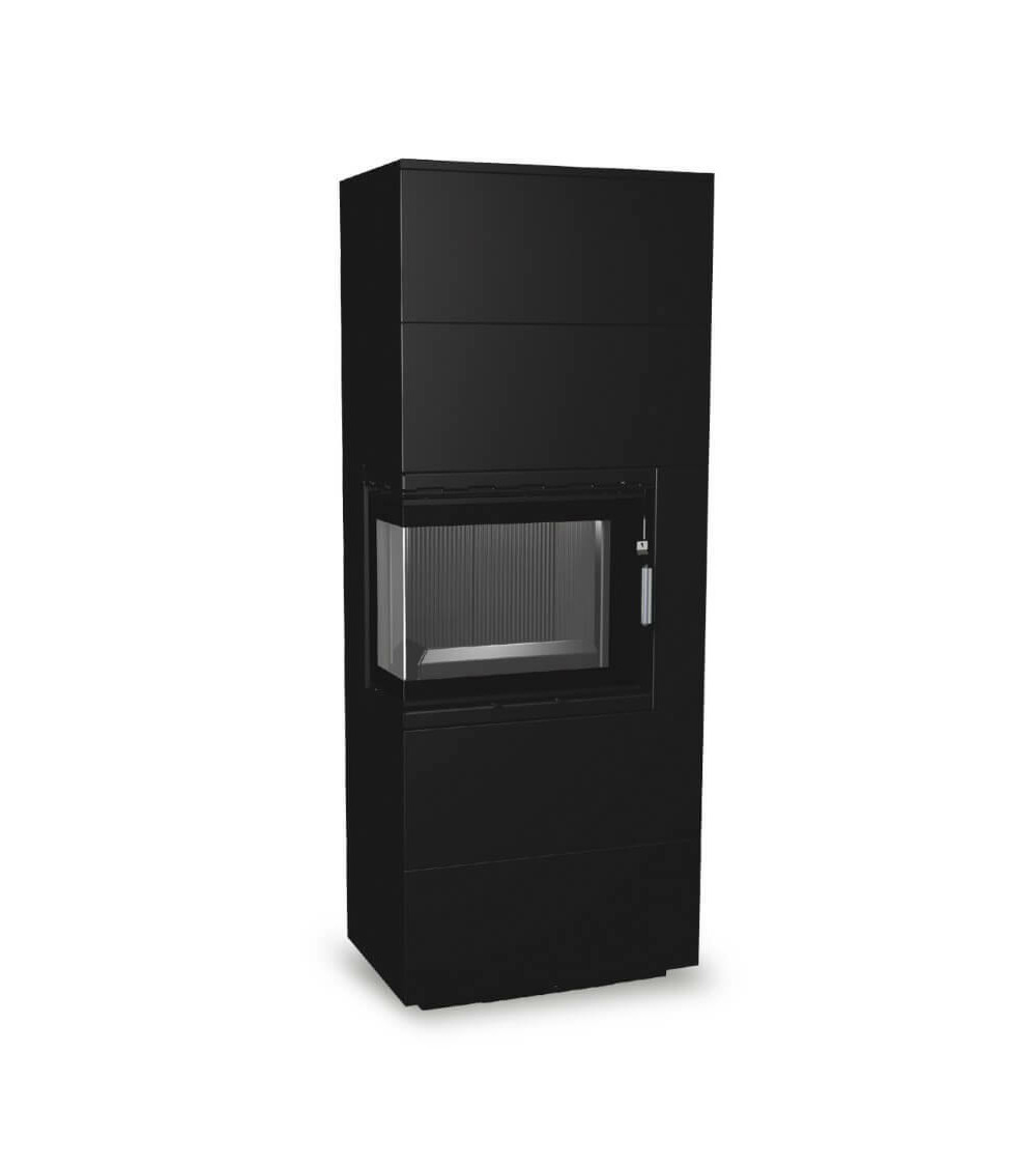 Insert de cheminée 60 BCG L meuble noir 2+2 70x180 CM 4-6 kW