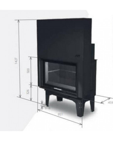 Insert de cheminée 100 JOY LD 96 CM 4-7kW