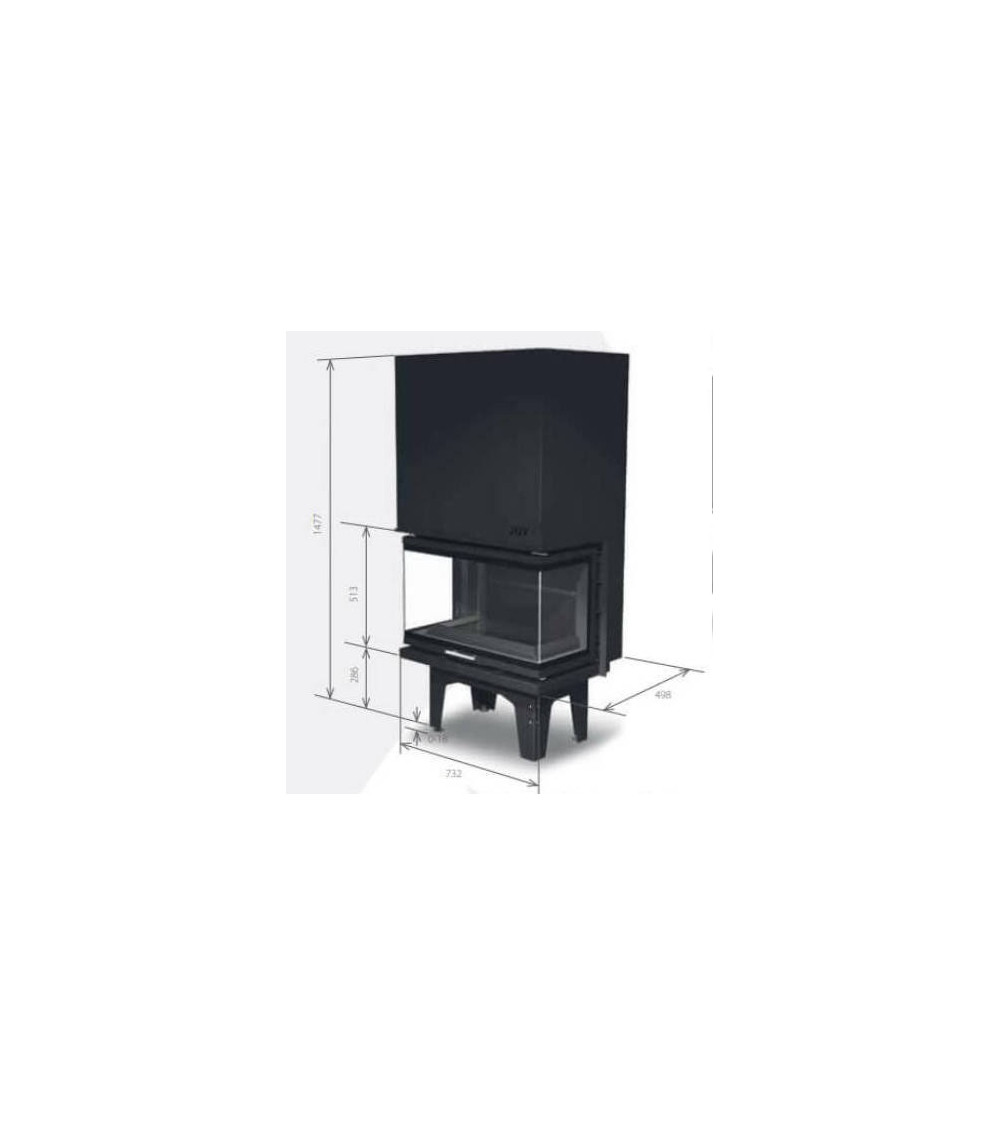 Insert de cheminée 80 JOY U LD d200 74 CM 4-7kW
